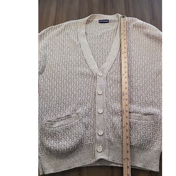 VTG John Henry USA Cardigan  XL Beige Old Money Heritage Cabin Collegiate Core - Picture 8 of 9